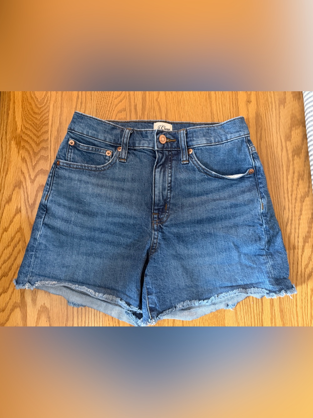 J. Crew Shorts Womens Size 25 Stretch  Cut Off Cuffed Midi Denim Jean